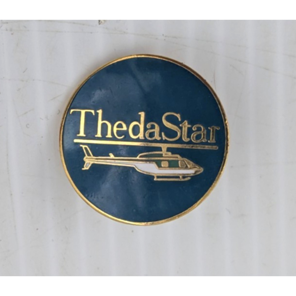 Theda Star Air Care Team Rescue Medical Helicopter Pin Pinback